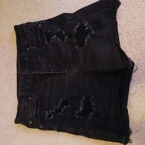 Black Jean Shorts